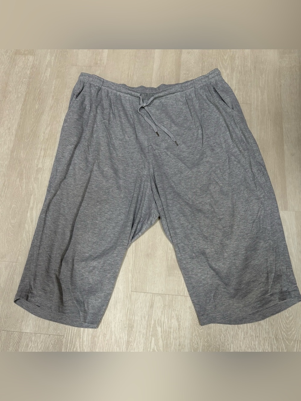 Woman Within  Gray  Knit Drawstring Athletic Shorts